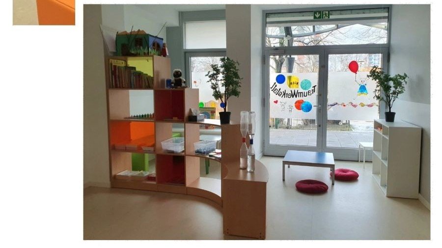Gemütliche Leseecke mit Bilderbüchern