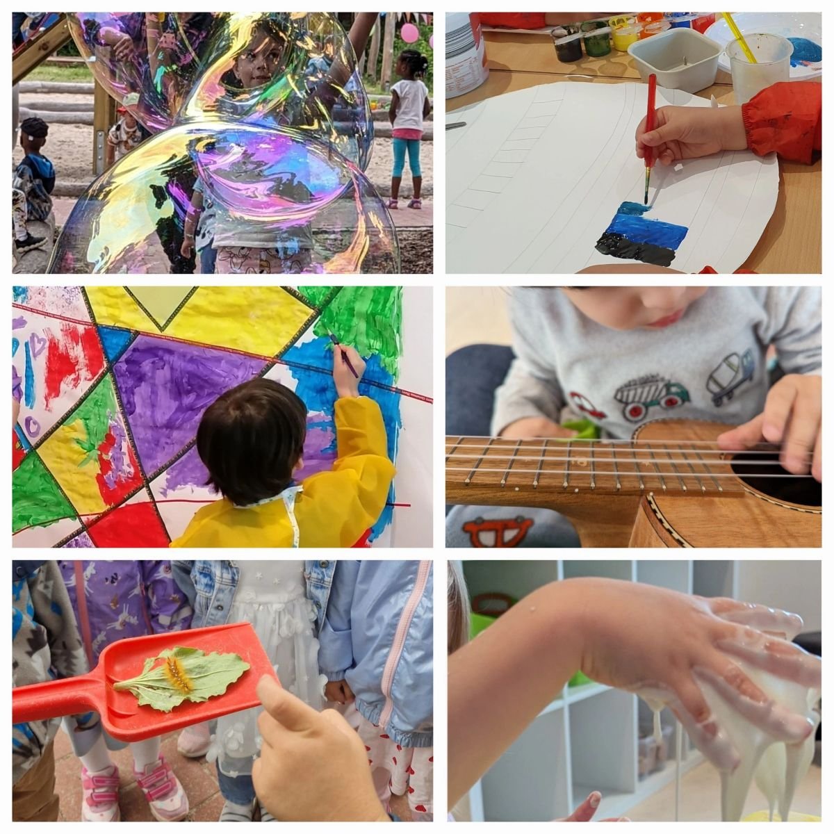 Kinder beim Forschen und Spielen im Freien